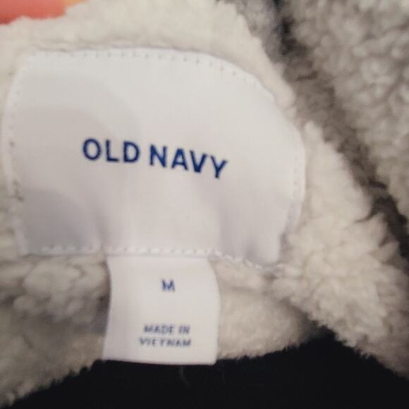 Old Navy Thick & Cozy Sherpa-Lined Zip Pilot Jacket Light Heather Size Medium - Picture 3 of 3